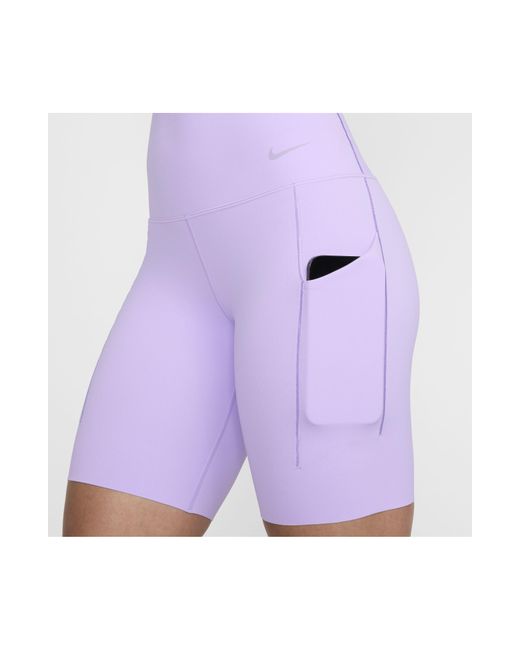 Nike Purple Dri-fit High Waist Bike Shorts