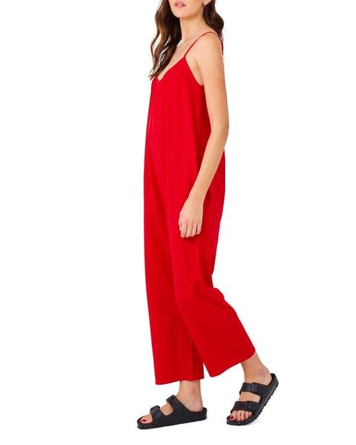 Hurley Red New Heights Jumpsuit