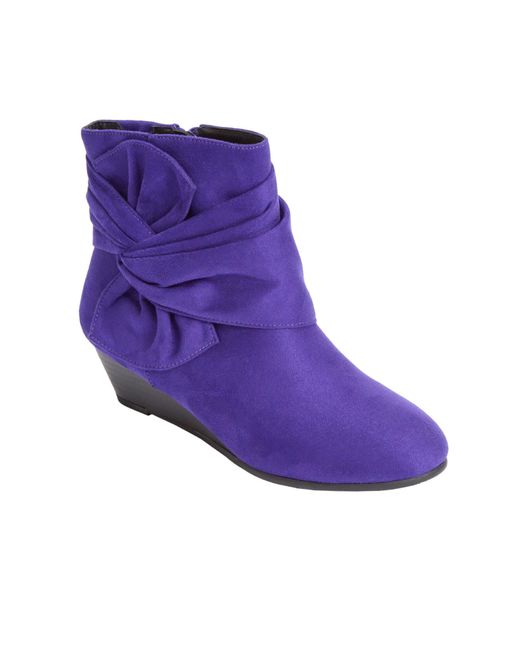 Comfortview Purple The Inez Bootie