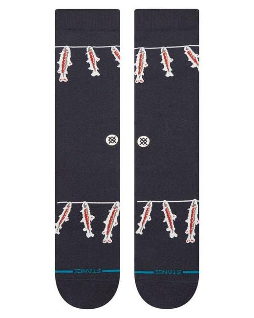Stance Blue Gone Fishin Crew Socks for men