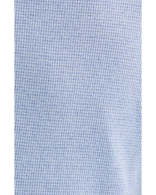 Johnston & Murphy Blue Xc Flex Microcheck Knit Sport Coat With Removable Hooded Bib for men
