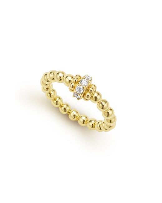 Lagos Metallic Caviar Diamond Stacking Ring