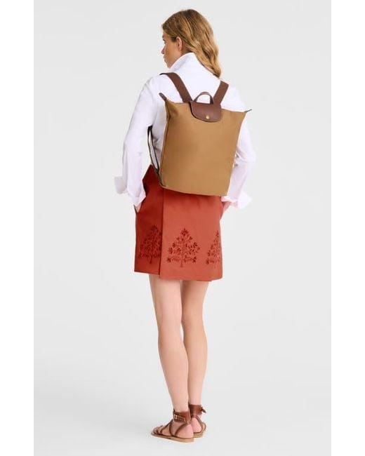 Longchamp Brown Medium Le Pliage Backpack