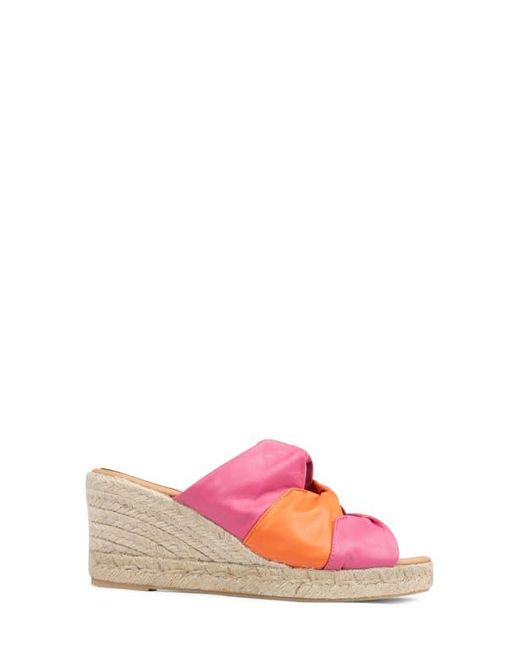 Patricia Green Red Ginger Espadrille Platform Wedge Slide Sandal