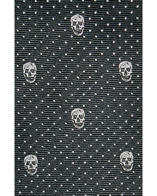 Alexander McQueen Black Skull & Dots Silk Tie for men