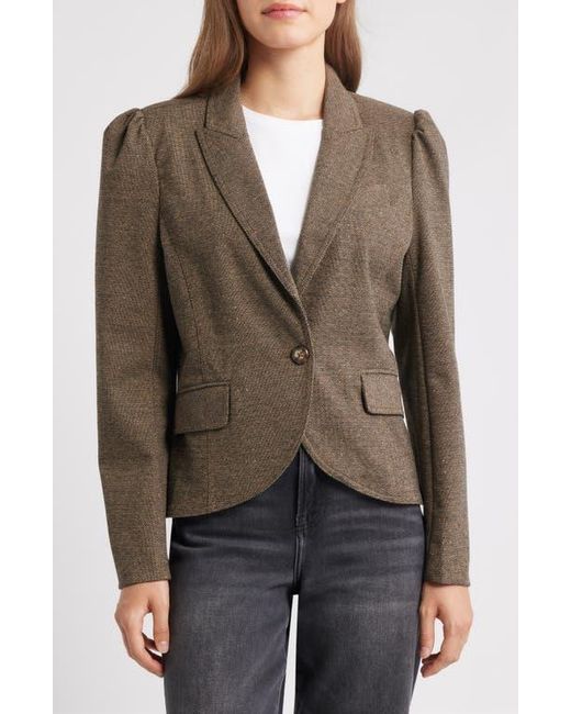 Wit & Wisdom Brown Sing Puff Shoulder Blazer