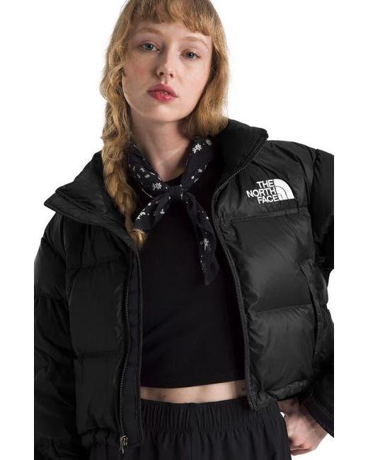The North Face Black Nuptse Water Repellent 700 Fill Power Down Short Puffer Jacket