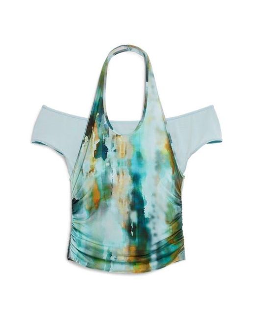Desigual Blue Halter Neck Top