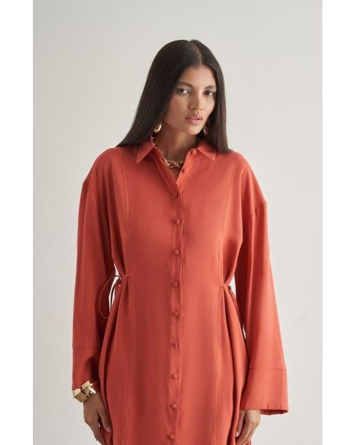 Mizalle Red Side-Tie Tunic
