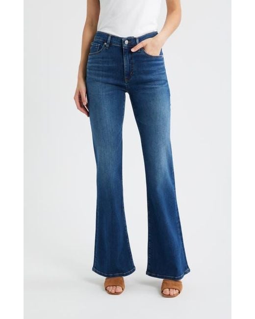 FRAME Blue The Icon High Waist Flare Jeans