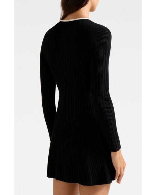 EVER NEW Brielle Long Sleeve Fit & Flare Minidress in Black | Lyst EVER NEW Brielle Long Sleeve Fit & Flare Minidress in Black | Lyst