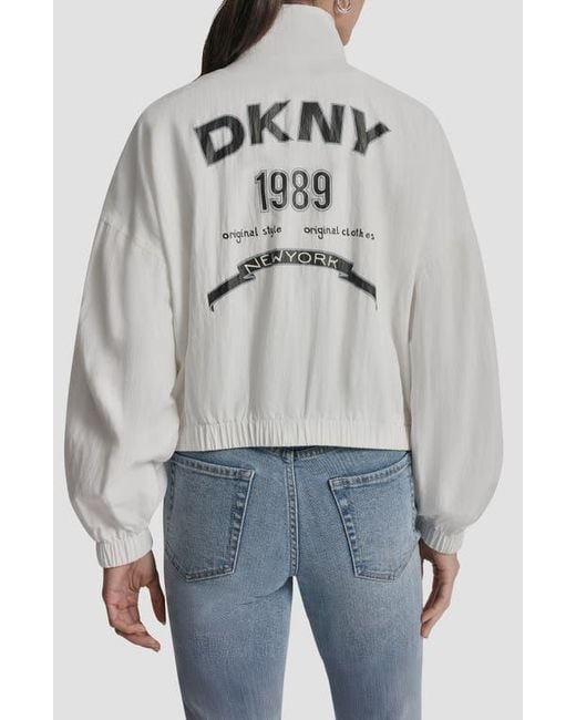 DKNY Gray 1989 Logo Jacket