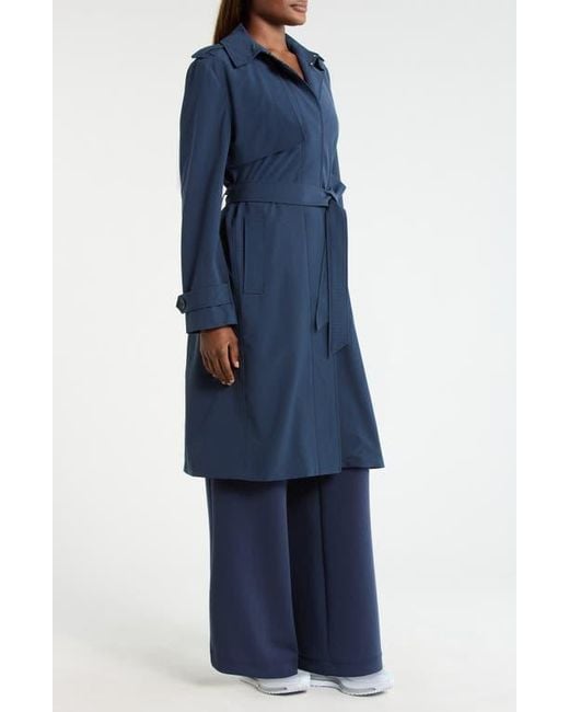 Mpg Blue Ripstop Tench Coat