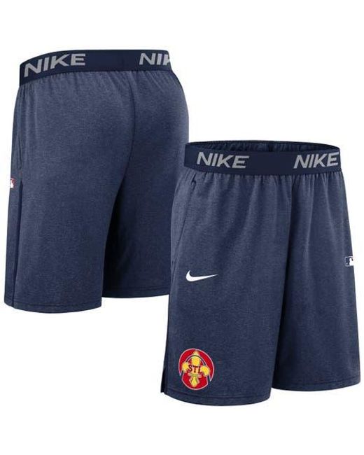 Nike Blue St. Louis Cardinals Authentic Collection City Connect Performance Knit Shorts for men