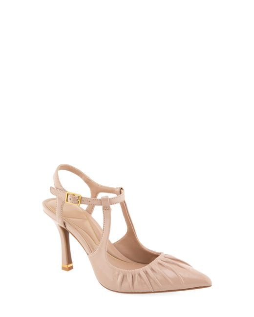 Kenneth Cole Natural Romi Ruched Pointed Toe Pump