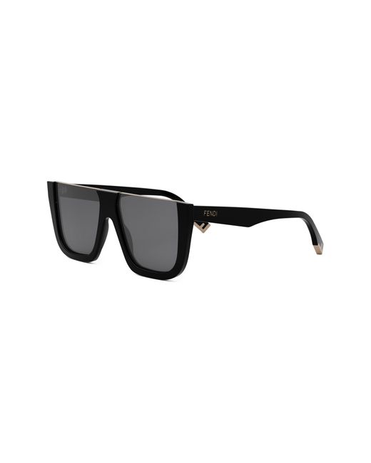 Fendi Black Way Flat Top Sunglasses