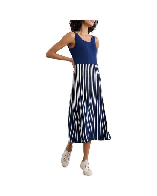 Seasalt Cornwall Blue Sunlight Summer Sleeveless Rib Sweater Dress