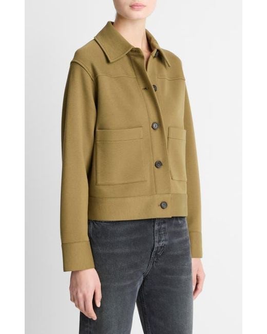 Vince Multicolor Double-Face Cropped Jacket
