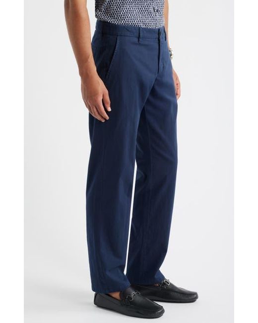 Nordstrom Blue Straight Stretch Cotton Chinos for men