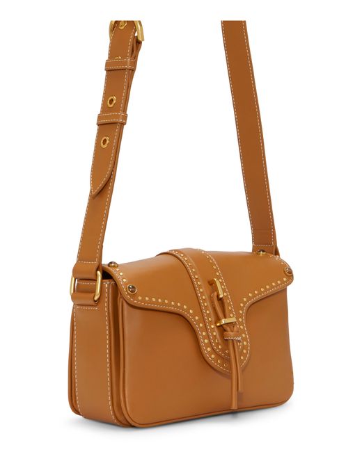 Vince Camuto Brown Macey Leather Crossbody Bag