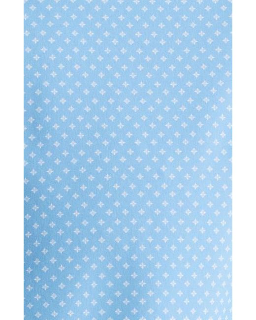 Mizzen+Main Blue Leeward Trim Fit Neat Star Print Stretch Button-Up Shirt for men