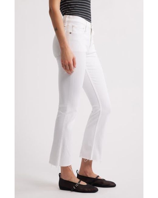 Rag & Bone White Flexi Peyton Raw Hem Ankle Bootcut Jeans