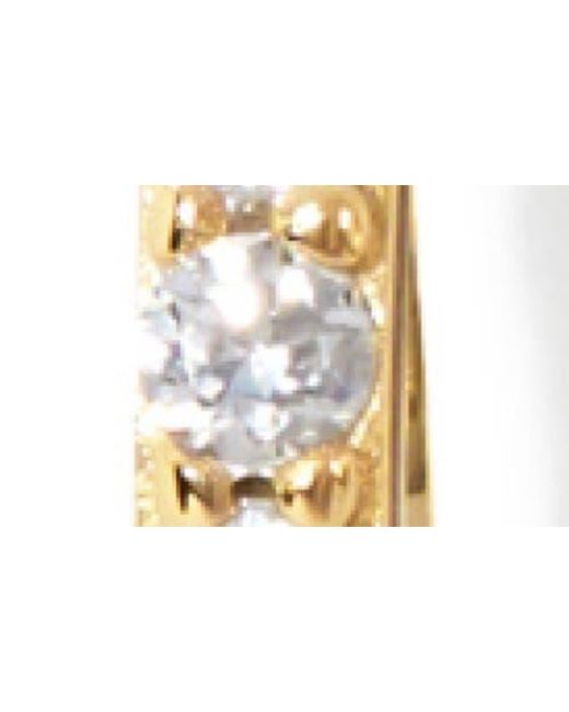 Ana Luisa Metallic Suzanne Cubic Zirconia Huggie Hoop Earrings