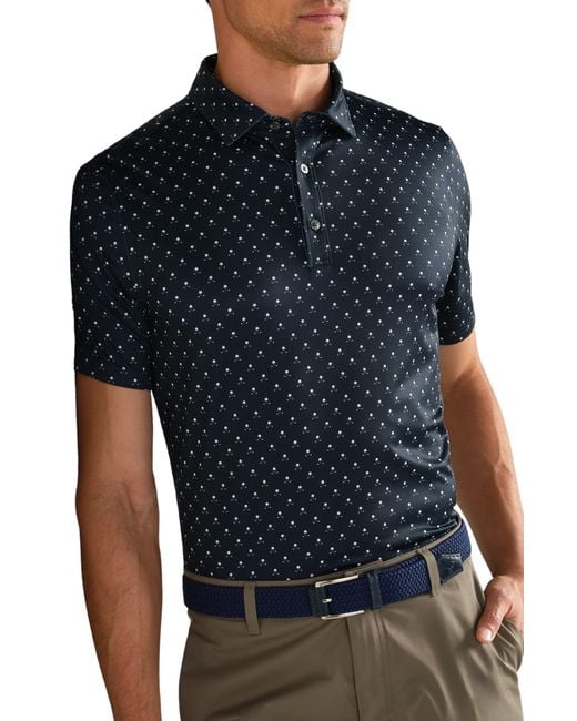 Rhone Blue Drive Time Performance Polo for men