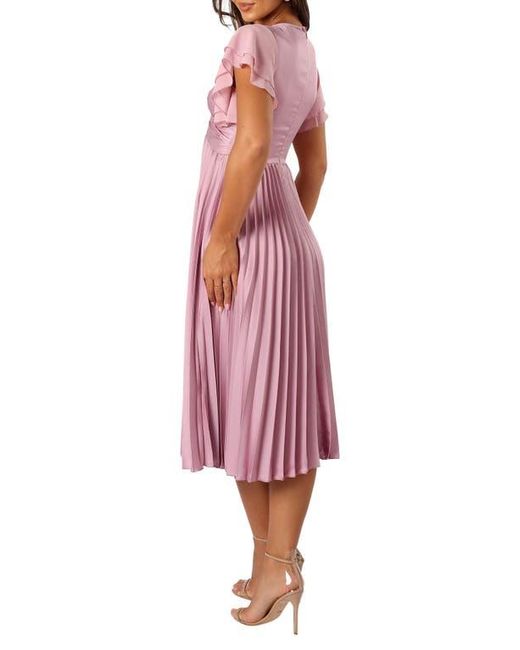 knee length dresses for ladies Nova Flutter Sleeve Midi Dress - Black main image 1