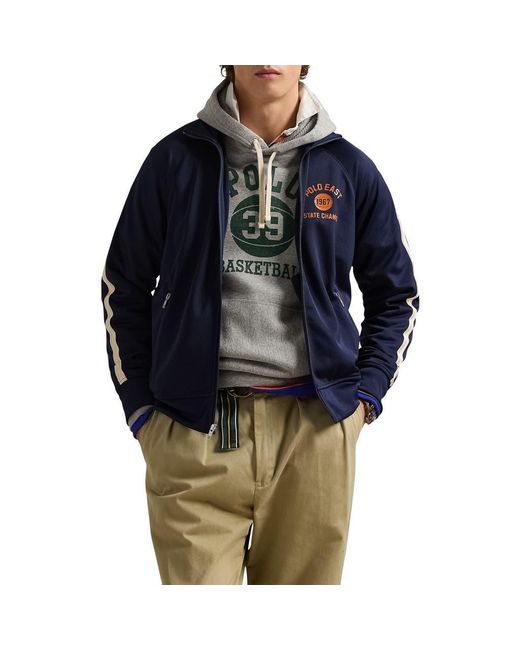 Polo Ralph Lauren Blue Polo Ball Double-Knit Track Jacket for men