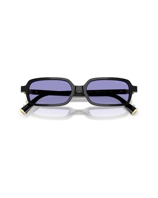Miu Miu Blue 52Mm Rectangular Sunglasses
