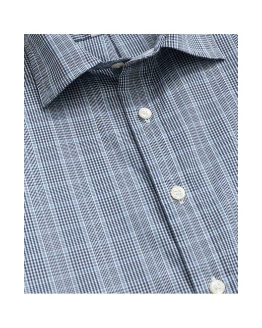 Brooks Brothers Blue Performance Glen Plaid Button-Up Shirt for men