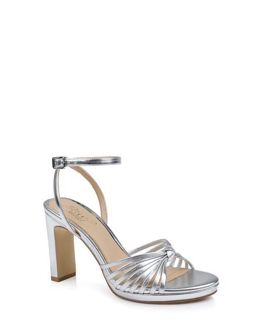 Badgley Mischka White Skylar Ankle Strap Sandal