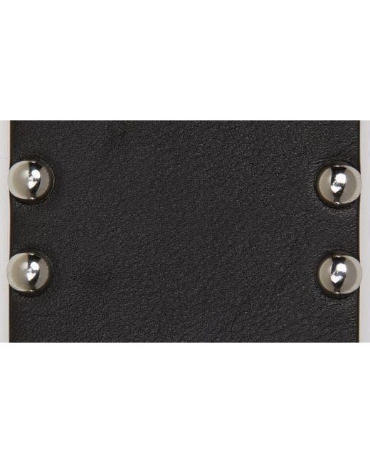 AllSaints Black Double Wrap Studded Edge Leather Belt