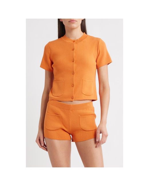 Mango Orange Figo Cardigan