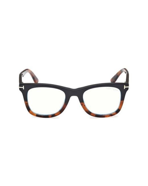 Tom Ford Brown 50Mm Square Light Blocking Optical Glasses for men