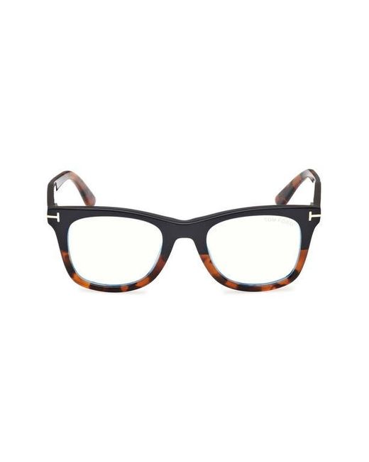Tom Ford Brown 50Mm Square Light Blocking Optical Glasses for men