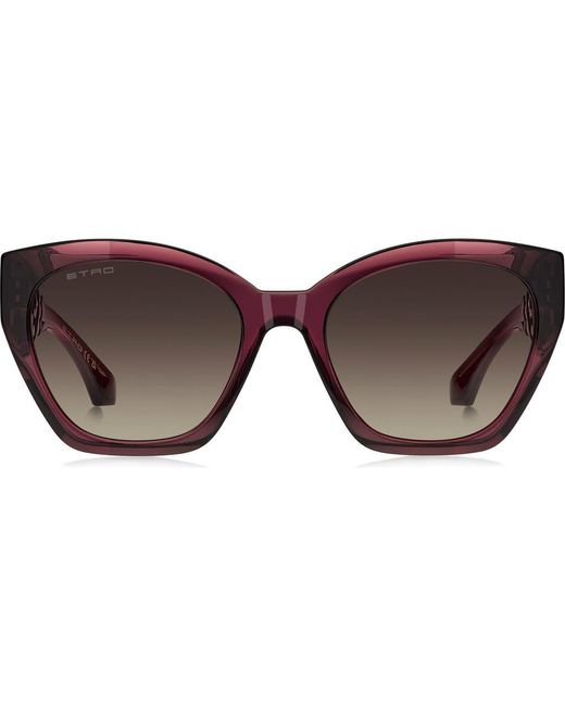 Etro Brown 55Mm Rectangular Cat Eye Sunglasses