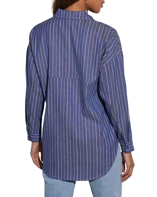 Vici Collection Blue Wilson Stripe Button-up Shirt
