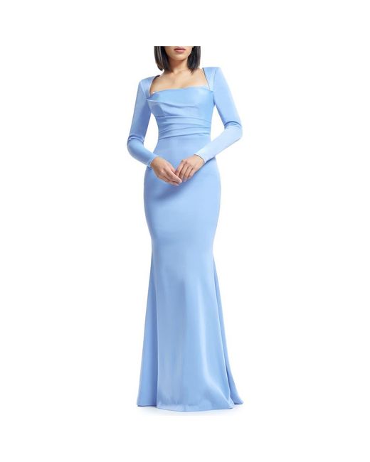 Dress the Population Delores Long Sleeve Evening Gown in Blue | Lyst Dress the Population Delores Long Sleeve Evening Gown in Blue | Lyst