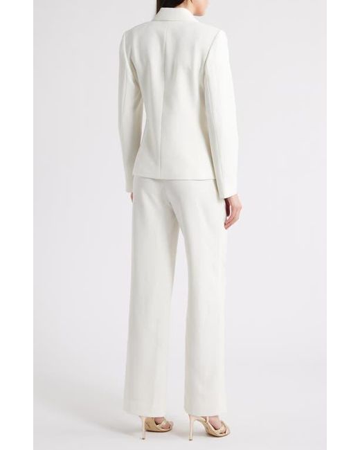 Tahari White Double Breasted Two-Piece Suit