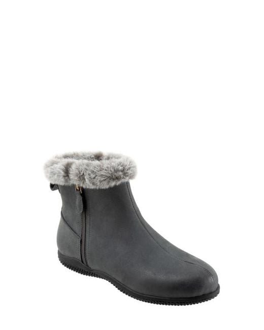 Softwalk® Gray Helena Faux Fur Bootie