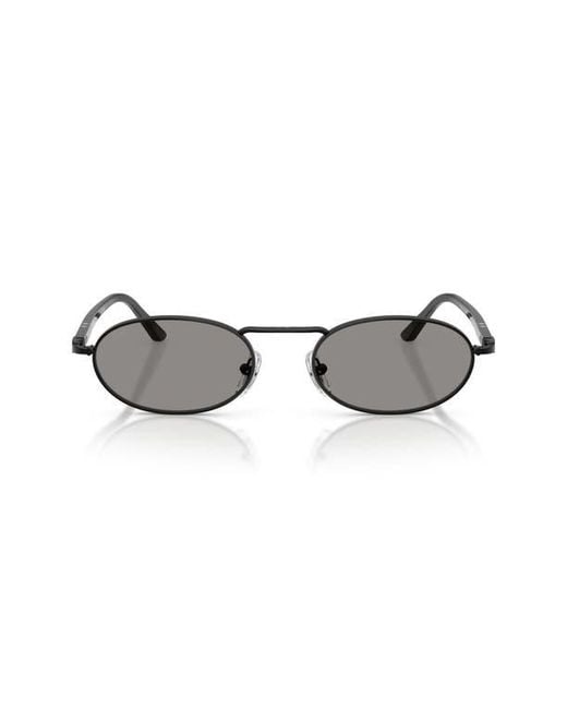 Persol Gray 55Mm Rectangular Sunglasses