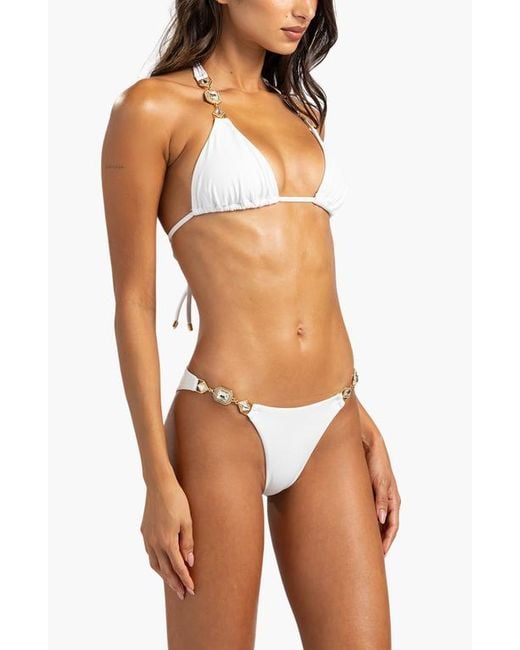 Beach Bunny Swimwear Brown Raja Triangle Top