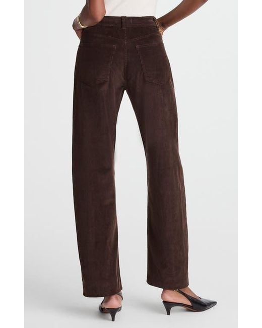 Madewell Brown High Waist Balloon Corduroy Pants