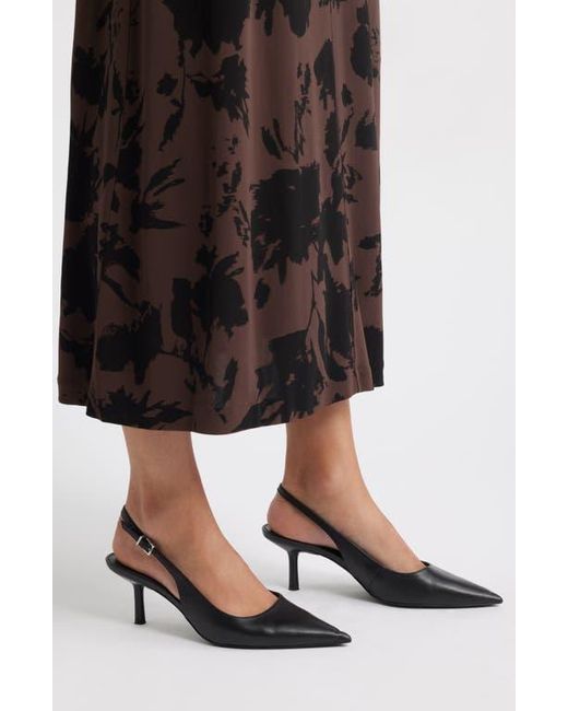 Nordstrom Black Liza Slingback Pointed Toe Pump