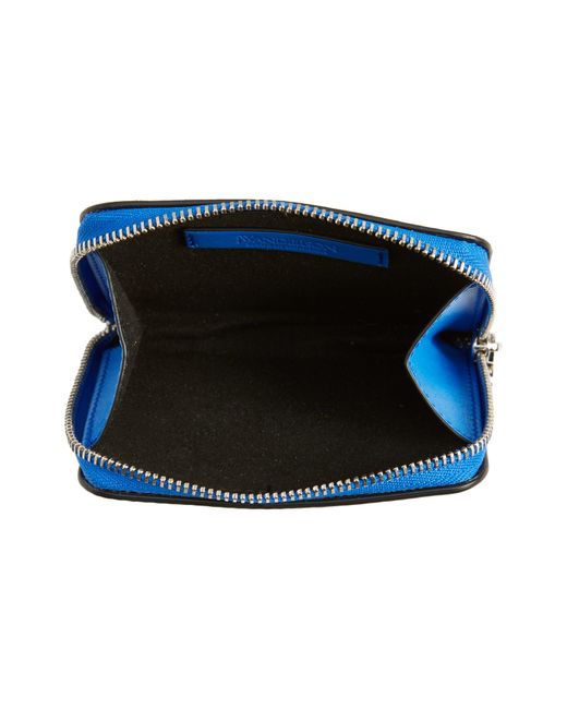 J.W. Anderson Blue Puller Colorblock Leather Coin Purse