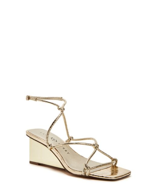 Katy Perry The Irisia Strappy Wedge Sandal in Natural | Lyst