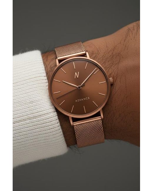 NCMPRBL Brown Advance Cocoa Quartz Movement Watch, 36Mm