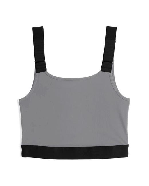 TOMBOYX Gray Adjustable Compression Crop Top